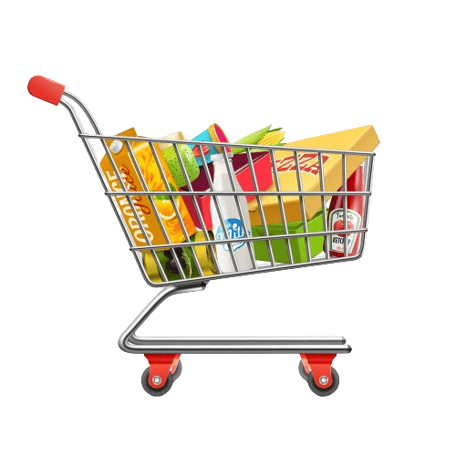 Supermarket checkout illustration